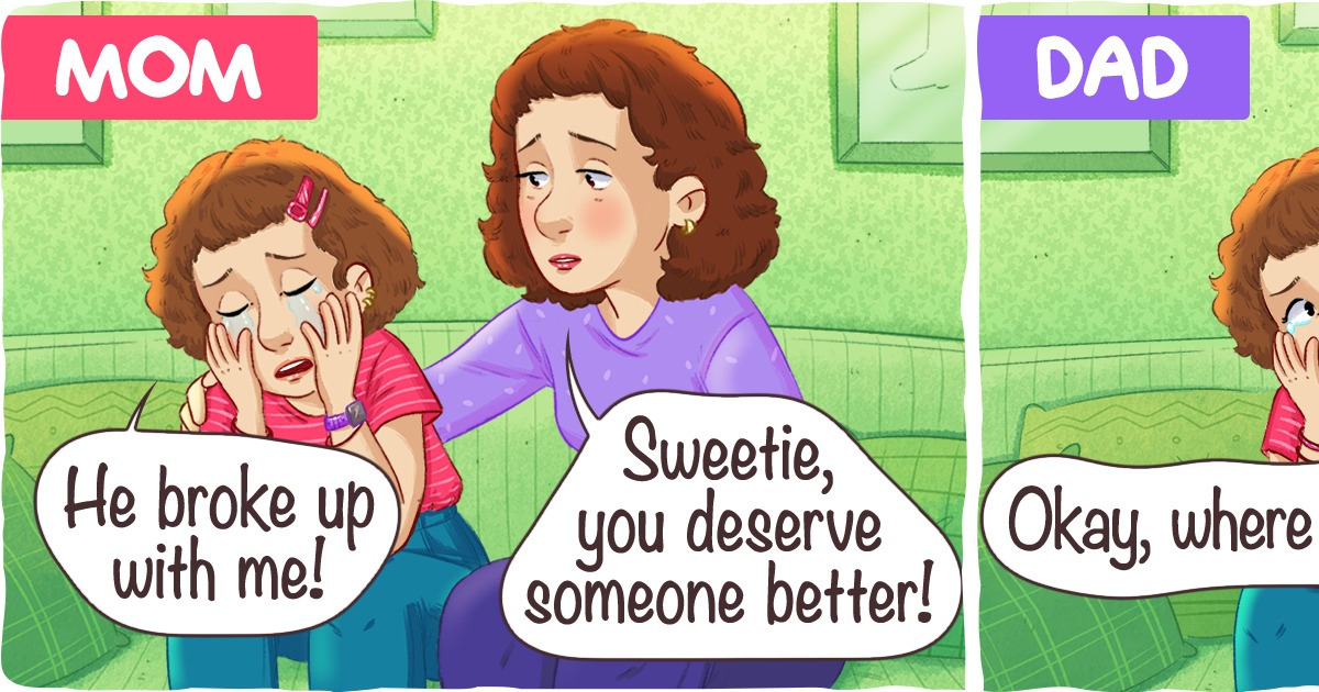 13 Heart-Warming Comics That Show How Differently Our Moms and Dads ...