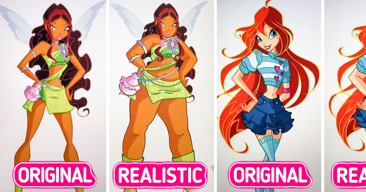 Artist Gives Cartoon Characters Realistic Bodies Artist Gives Cartoon Characters Realistic Bodies