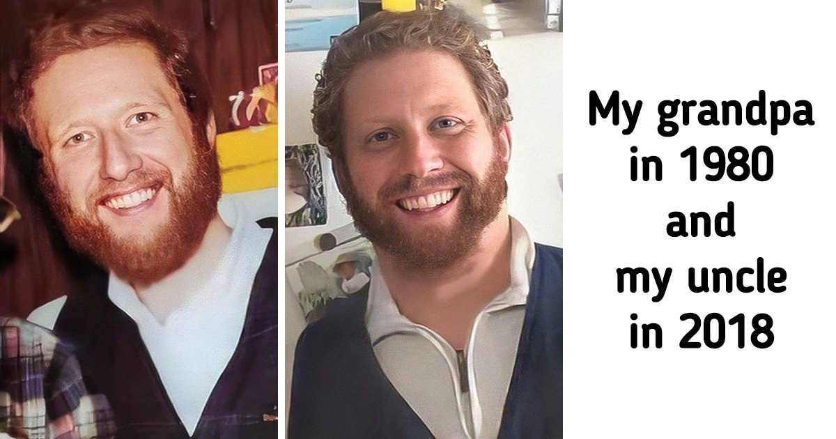 15 Side-by-Side Photos Where Family Genes Won Against Time