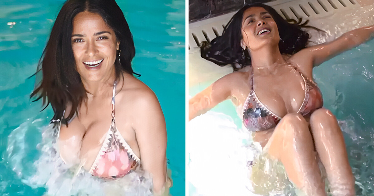 Salma Hayek Stuns in String Swimsuit to Mark “Bikini Day”
