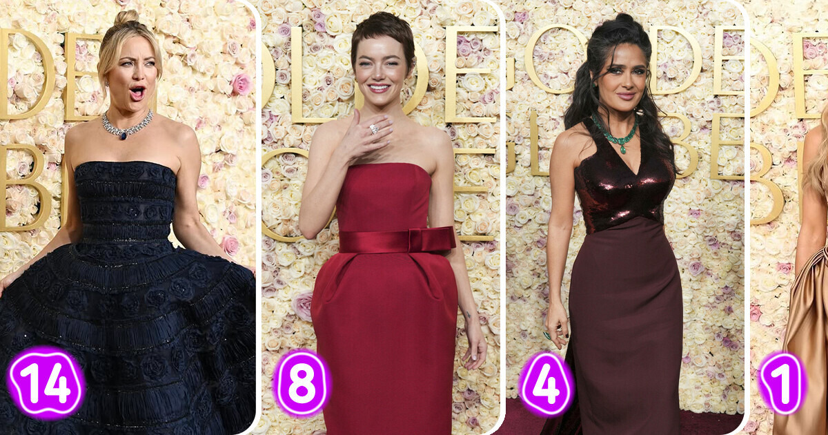 From Classy to Hot, Golden Globes 2025 Stars Gowns According to Our Ranking