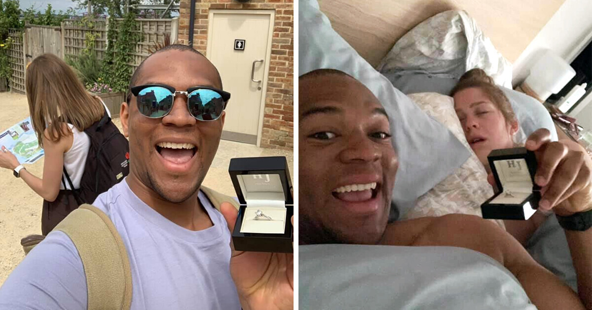Guy Quietly Hid Engagement Ring in Photos With Girlfriend a Month Before Proposing