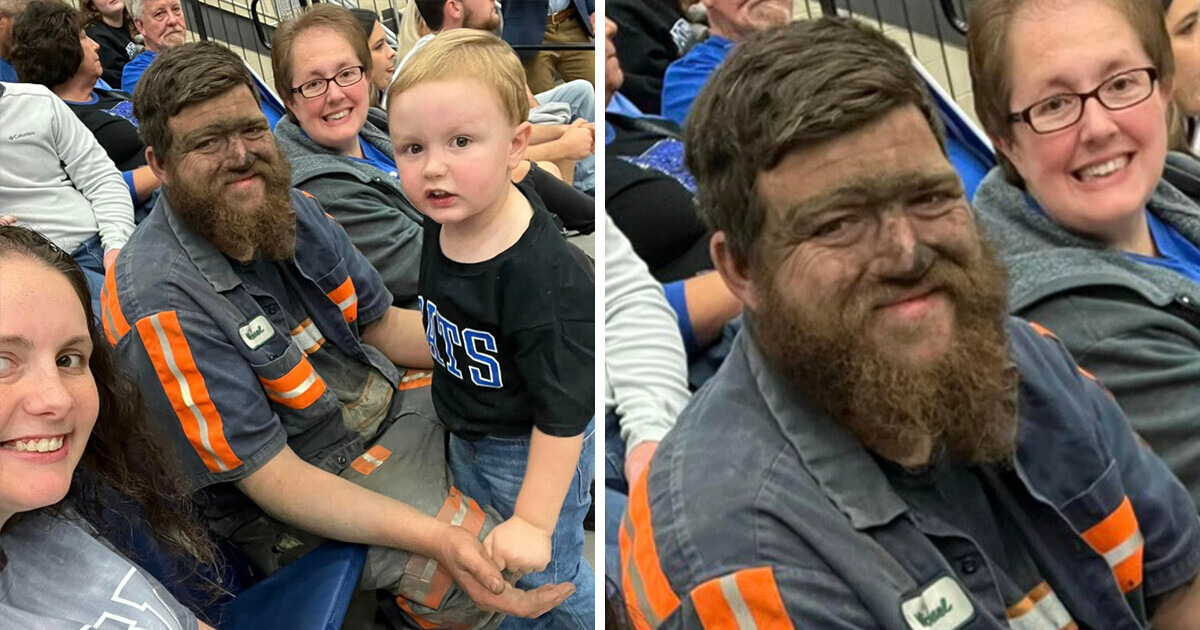 Dad’s Dedication to His Son Knows No Bounds: He Arrived to the Arena All Dirty and Became an Instant Hero