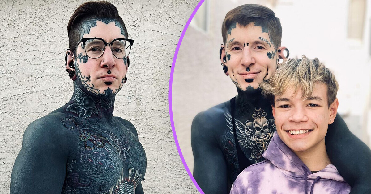 People Suggest My Son Should Be Taken Away Due to 95% of My Body Covered in Tattoos