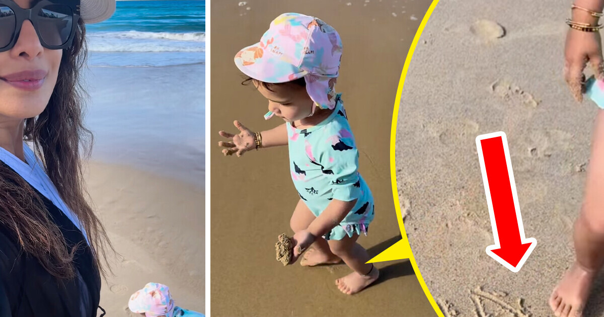 Priyanka Chopra Shared Private Beach Moments With Her Daughter, and People Immediately Spotted One Detail