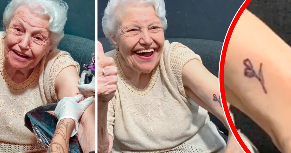 Grandma Got Her First Tattoo at 91, Ignoring Those Around Her Who Called Her «Crazy» Grandma Got Her First Tattoo at 91, Ignoring Those Around Her Who Called Her «Crazy»