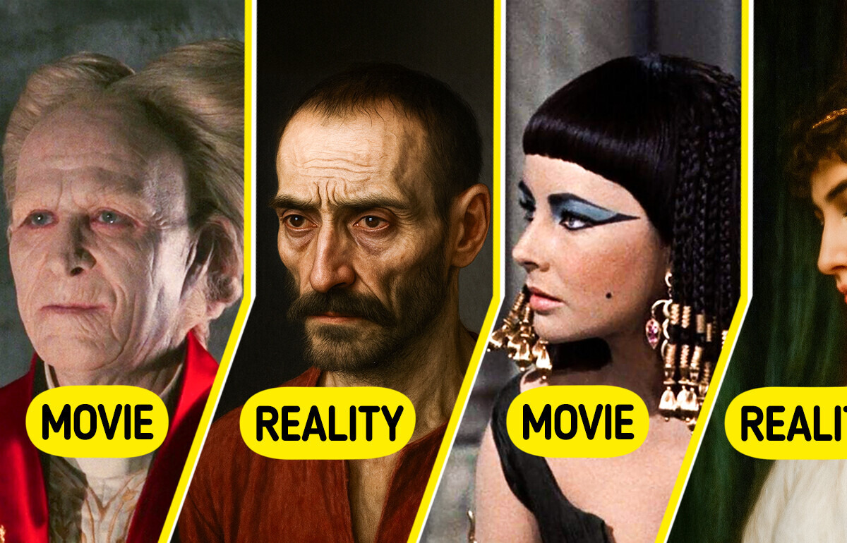 12 True Faces of History vs. Their Hollywood Portrayals 12 True Faces of History vs. Their Hollywood Portrayals