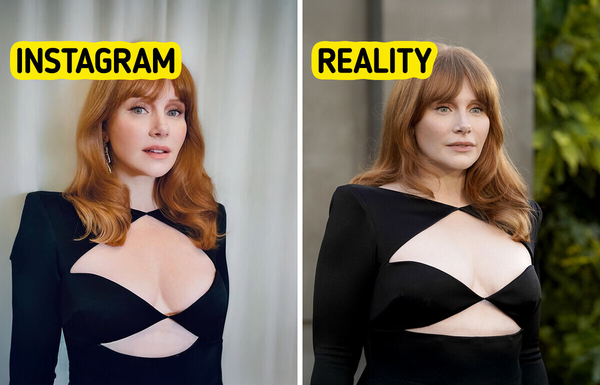 16 Side-by-Side Shots Showing Stars on Instagram vs. Real Life 16 Side-by-Side Shots Showing Stars on Instagram vs. Real Life