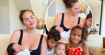 Chrissy Teigen Tries to Get a Photo with All 4 Children, But It Doesn’t Turn Out Right