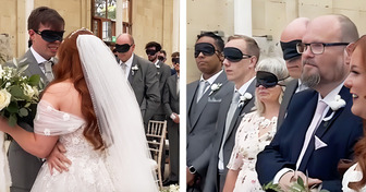 A Bride Revealed the Real Reason Why She Asked Guests to Wear Blindfolds While She Walked Down the Aisle