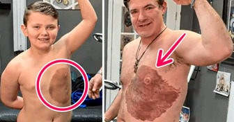 Father Endures 30 HOURS OF PAIN to Get Tattoo Matching His Son’s Birthmark, So He Won’t Feel Ashamed