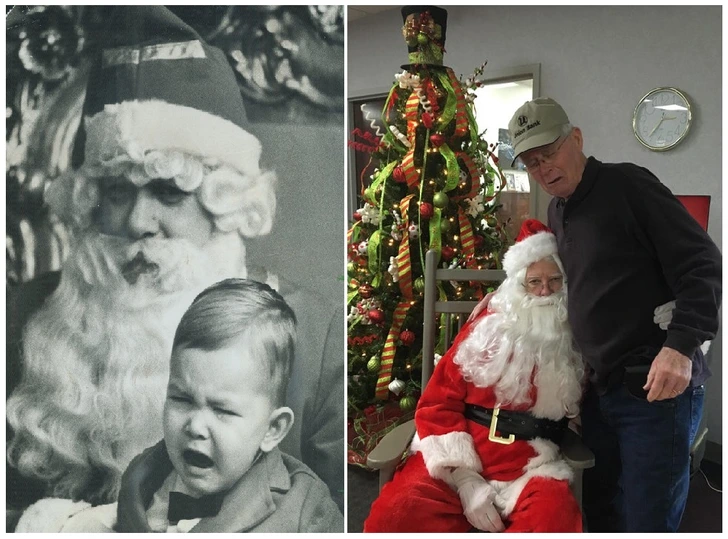 8. “Pop wanted to recreate his childhood Santa photo.”